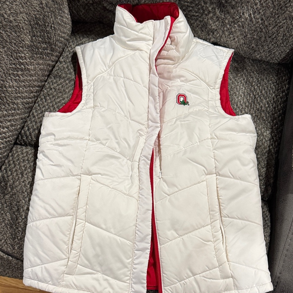 Columbia OHIO STATE White and Red Reversible S Women's Vest
